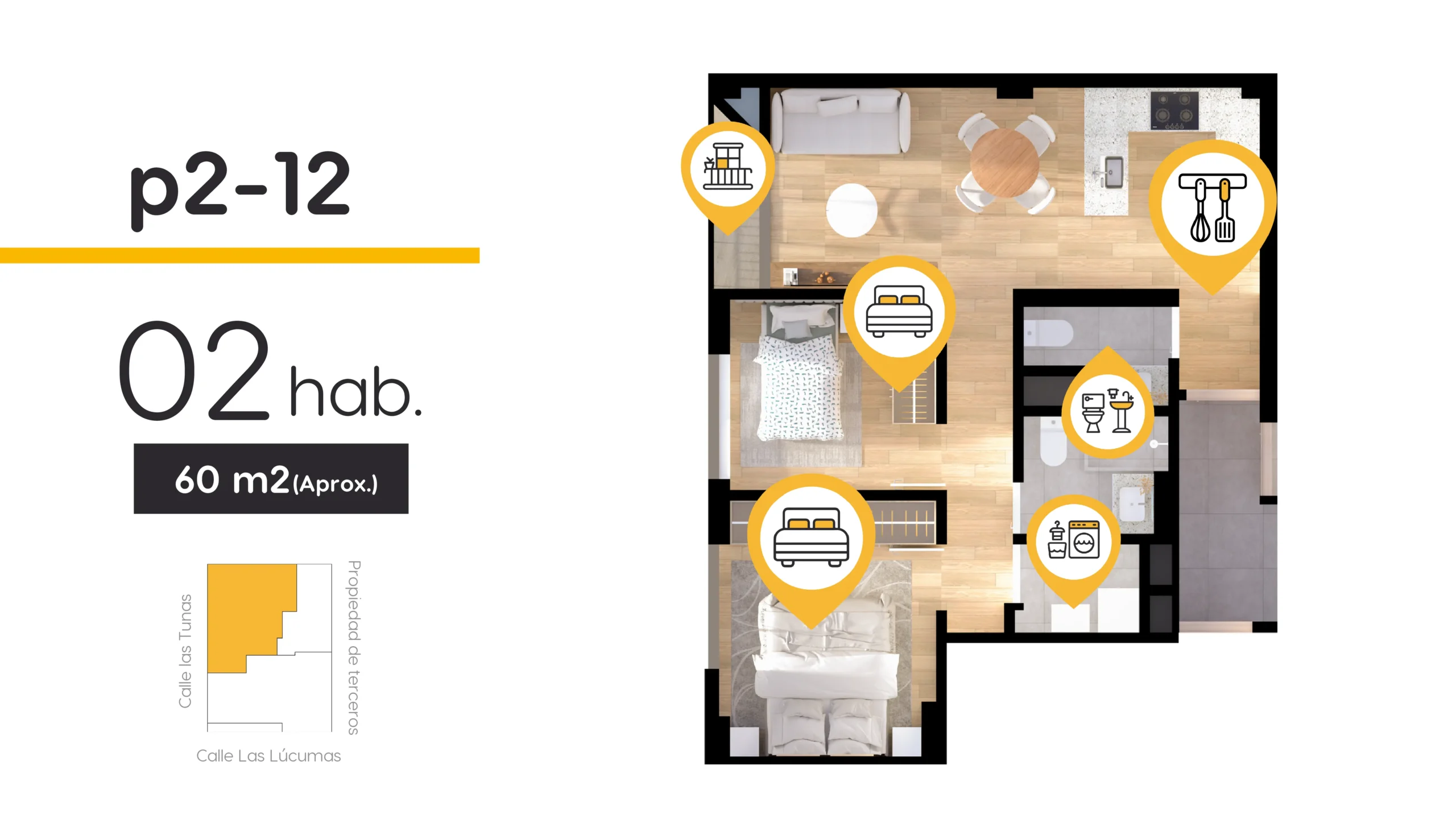 Plano de 1 dormitorio
