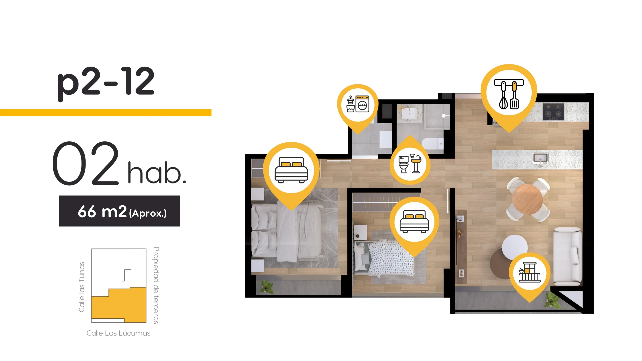 Plano de 1 dormitorio