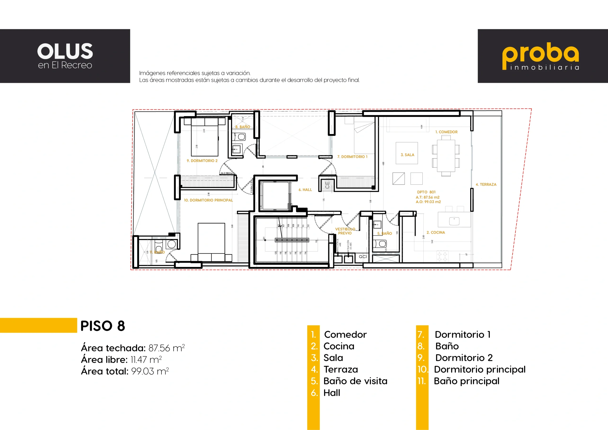 Plano de 1 dormitorio