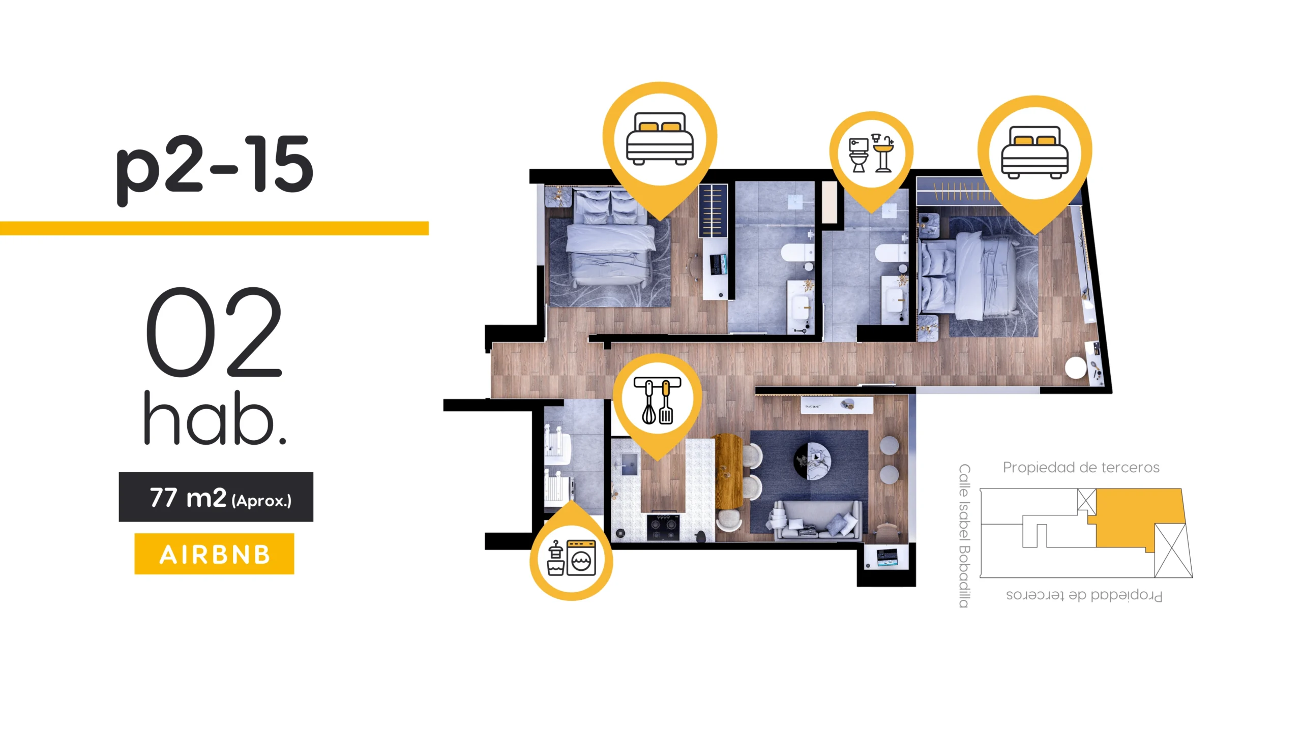 Plano de 1 dormitorio