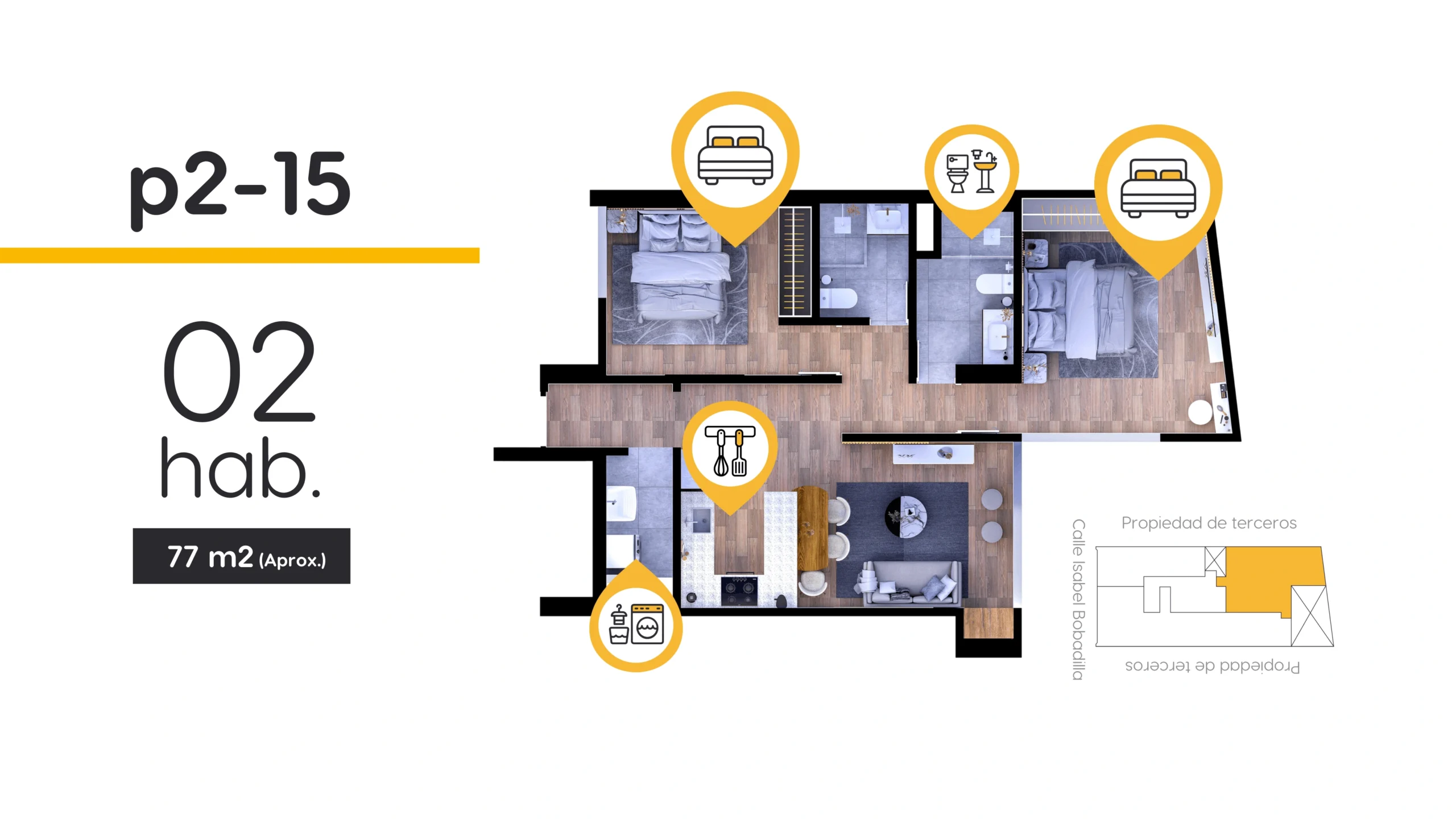 Plano de 1 dormitorio